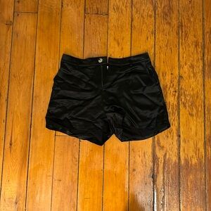 Ariose Size Small Satin Black Shorts